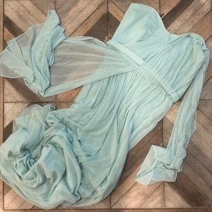 David Bridal Braidsmaids mesh convertible dress